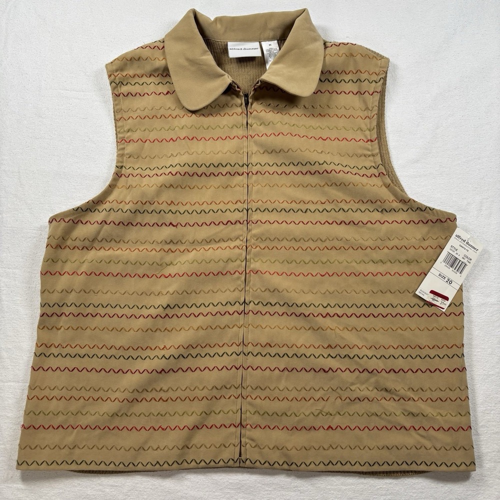 Alfred Dunner Women's Plus Size 20‎ Full Zip Vest NWT